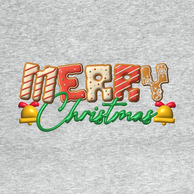 Cookies Lettering Merry Christmas Lettering Design by DreStudico